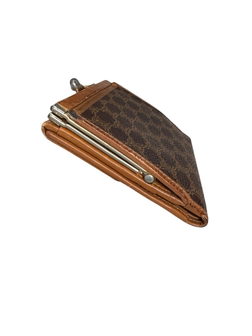 Celine Embossed Triomphe Bifold Wallet in Brown/Tan - Picture 4 of 8